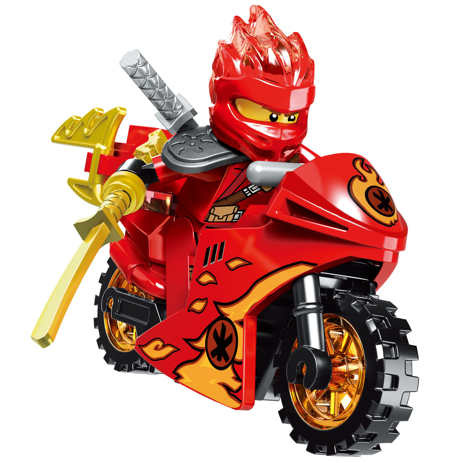 2020新品乐高幻影忍者人仔摩托战车人偶武器塑料积木