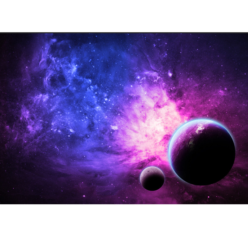 星空3d立体墙纸主题酒店壁纸天花吊顶背景定制壁画