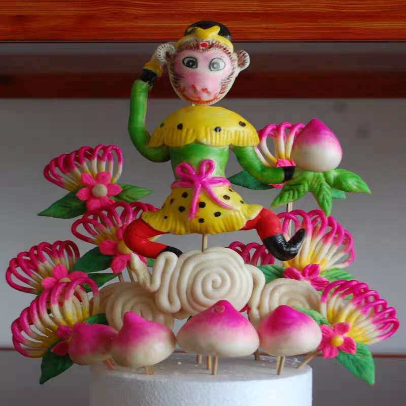 山西岚县民间非物质文化手工艺品面塑摆件泥人