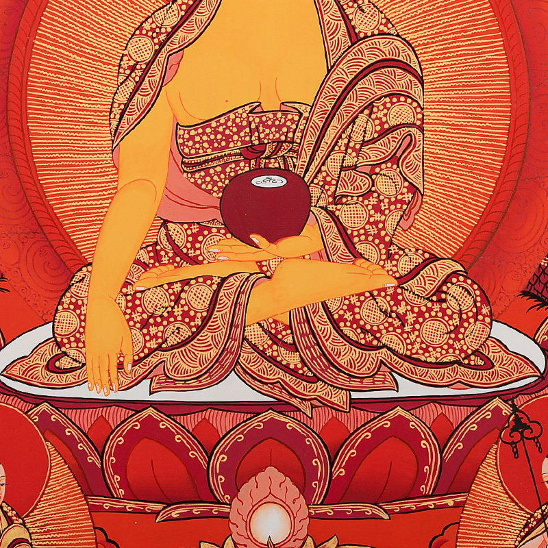 释迦牟尼唐卡藏式佛像居家供奉手绘装裱客厅装饰画藏族唐卡