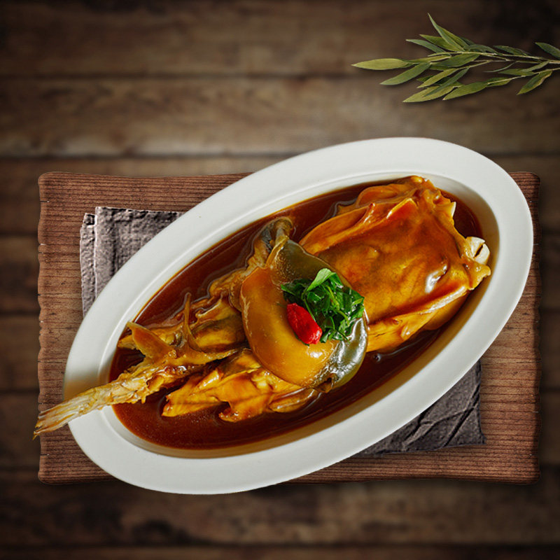 河豚肆月甄选鲜炖红烧350g礼盒盒装企业团海鲜速食菜