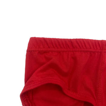 Urban Big Red Triangle Men's 5 Pairs of Pure Cotton Underwear, Mid-waist Red Bottoms, Good luck for young and Middle-aged years of life