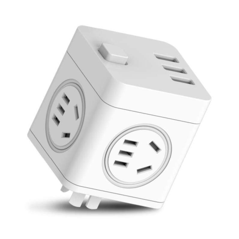 小型正方形插排无线插头不带线器插座拖板一转接线板