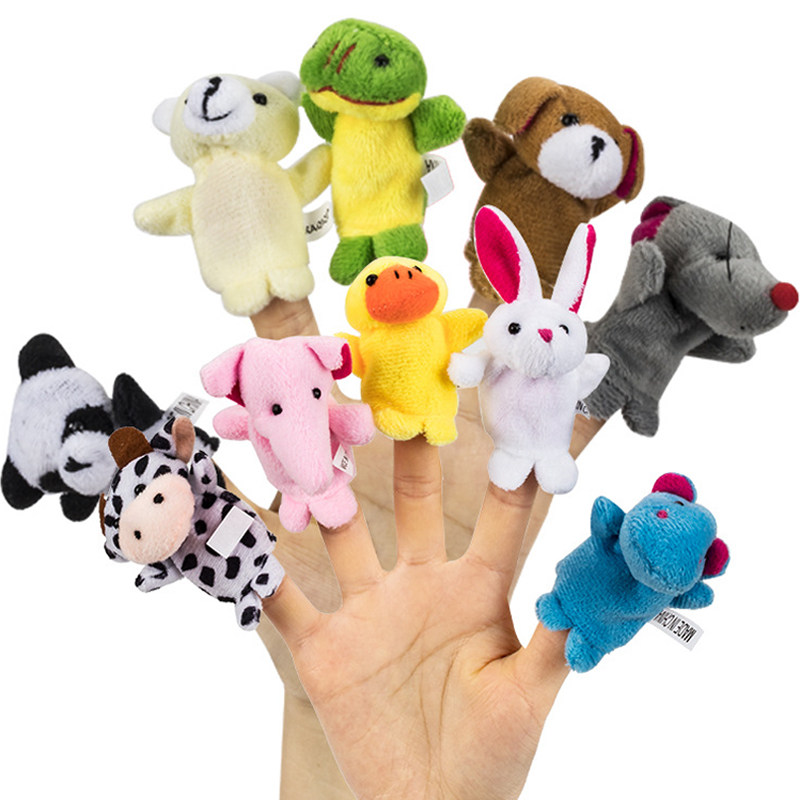 互动毛绒婴儿儿童玩偶手指公仔指偶动手动物手偶