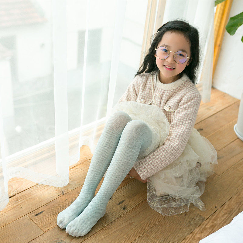 女童连裤袜夏季薄款波浪纹儿童防蚊袜小女孩学生开学季连脚打底裤