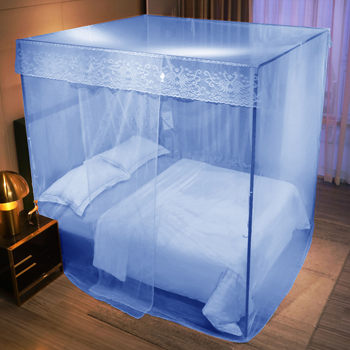 Mosquito net single door encryption thickened old-fashioned 1.0 meter bracket 1.2 single 1.8 double bed style Princess 1.5