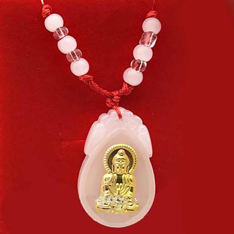 吊坠玉观音菩萨黄金色金色项坠男女老少通用儿童护身符项坠