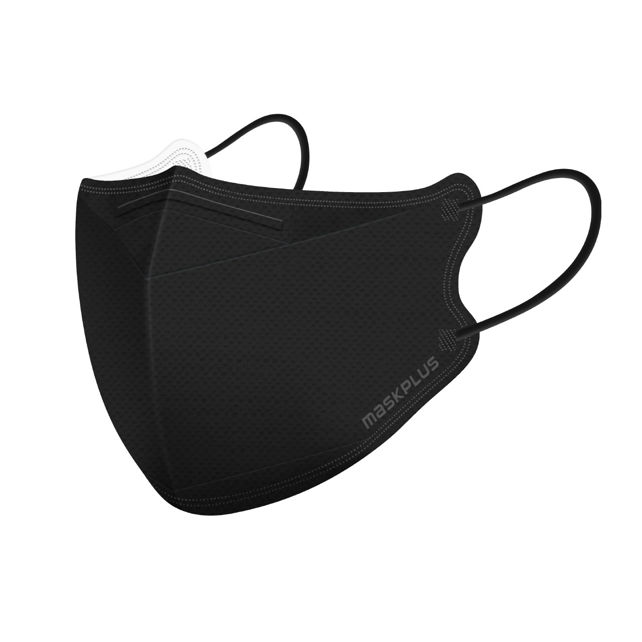 口罩一次性3d立体防晒防尘四层有熔喷布透气女神黑色男易呼吸 - mask