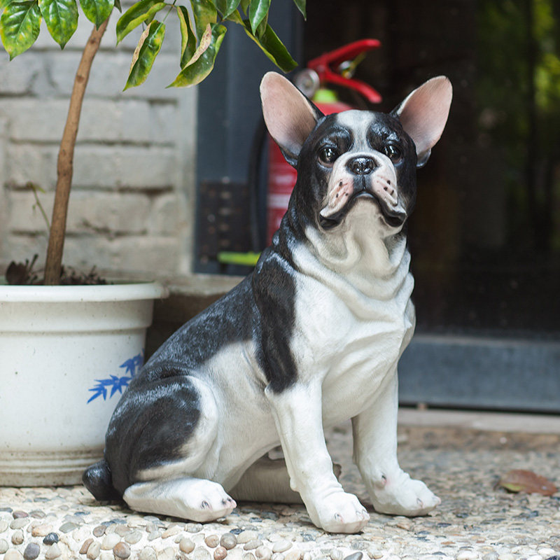 家点靓 仿真迎宾狗狗摆件现代客厅创意饰品进门玄关装饰家居摆设