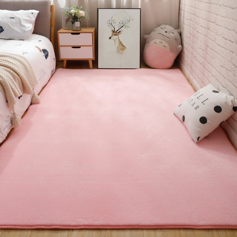 地毯纯色短毛卧室全铺舞蹈幼儿园可机床边地垫地毯