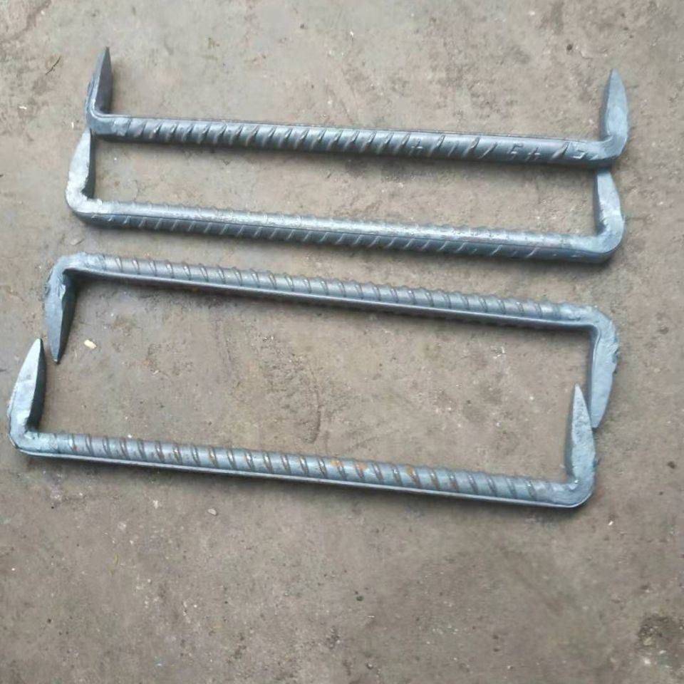铁钉锻打圆钢马蚂蟥手工锻打长抓两头尖船钉马钉