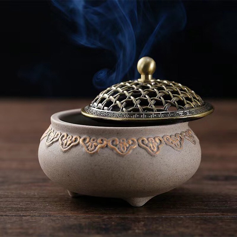 香炉印舒香檀香薰复古禅意熏香摆件茶道盘香香薰炉