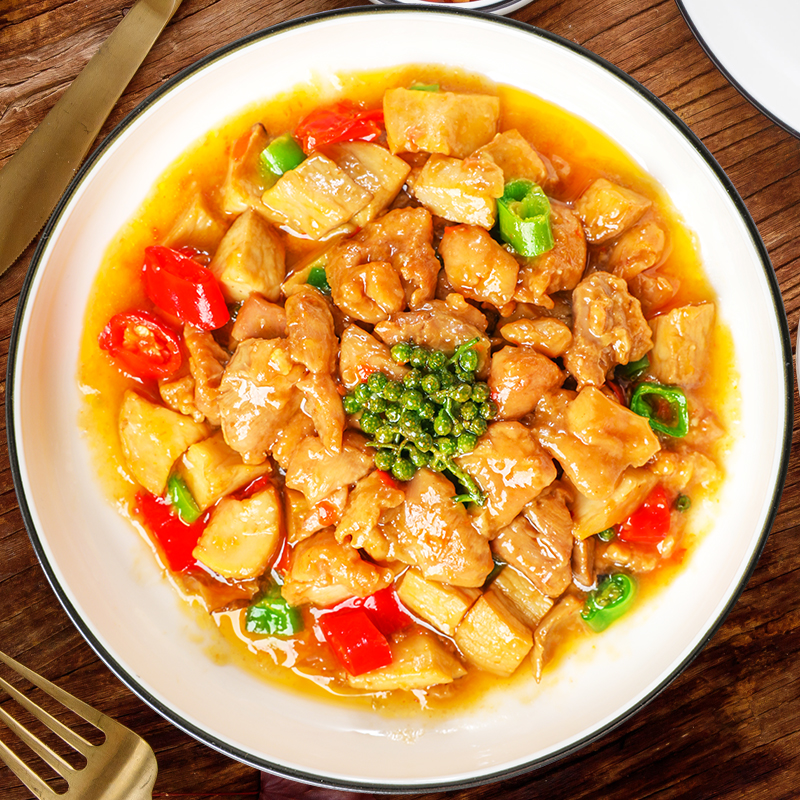 郝菜肴藤椒鸡块200g10冷冻速食外卖快餐即食拌饭半成品菜料理包