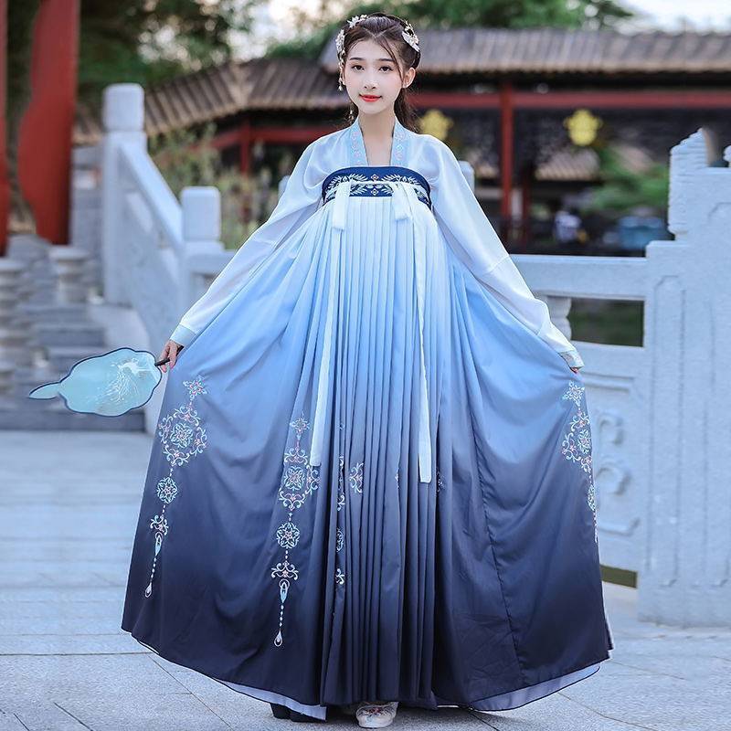 【花闻漾宫】汉服女原创超仙齐胸襦裙仙气飘逸古风广袖流仙裙冬款