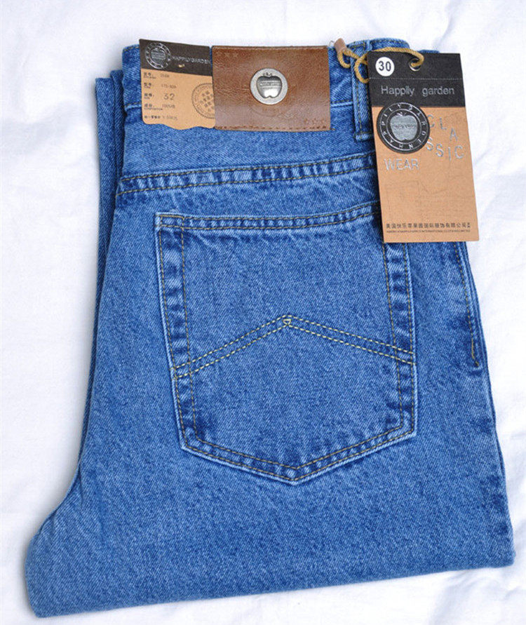 美国苹果牌牛仔裤直筒宽松中年商务休闲男裤裤子牛仔裤