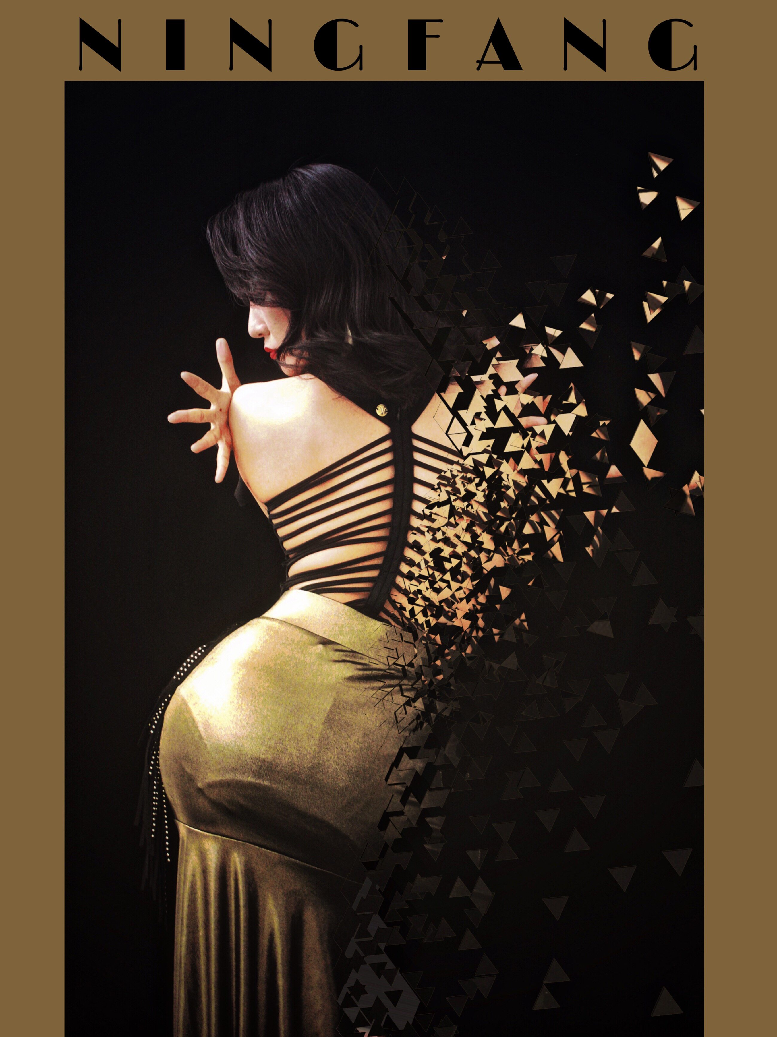 nf宁方拉丁拉丁舞舞女无袖后背交叉连体上衣拉丁舞练习套装