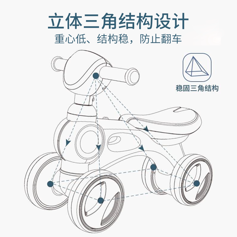 儿童扭扭四轮滑行学步车宝宝平衡车无脚踏幼儿扭扭车