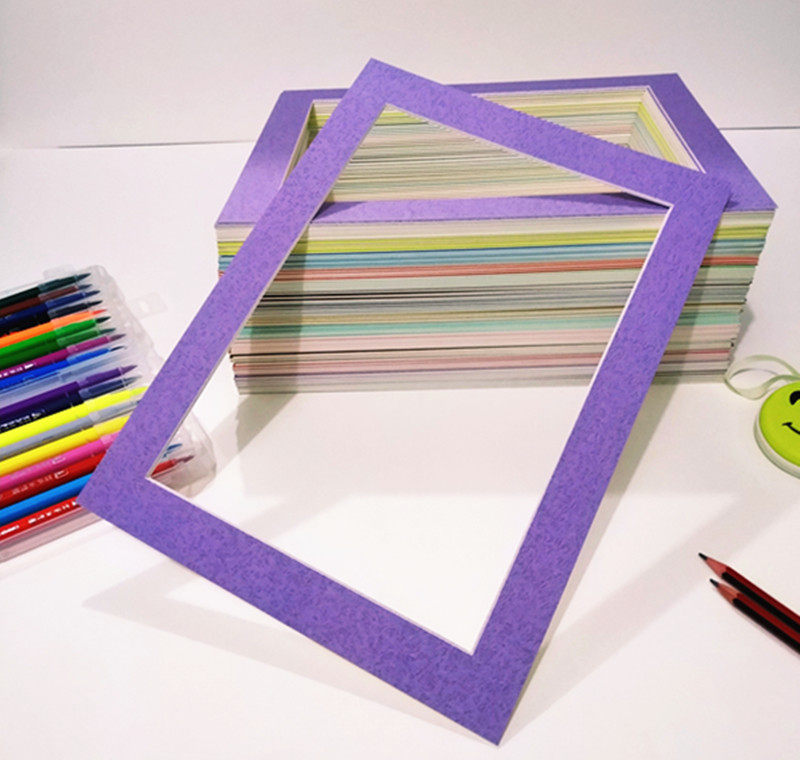 30张儿童画方形圆形简易卡纸8k单框装裱a4相框