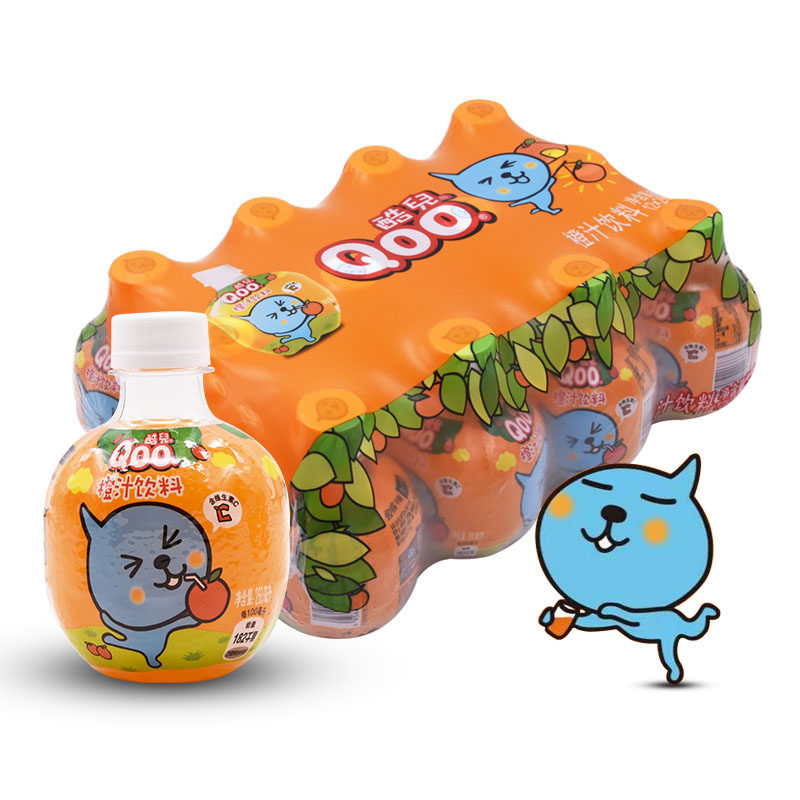 可口可乐美汁酷儿橙汁饮料260ml12瓶儿童果汁迷你果味