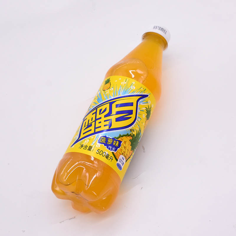饮料可口可乐醒目苹果水蜜桃菠萝味老汽水500ml12瓶碳酸饮料