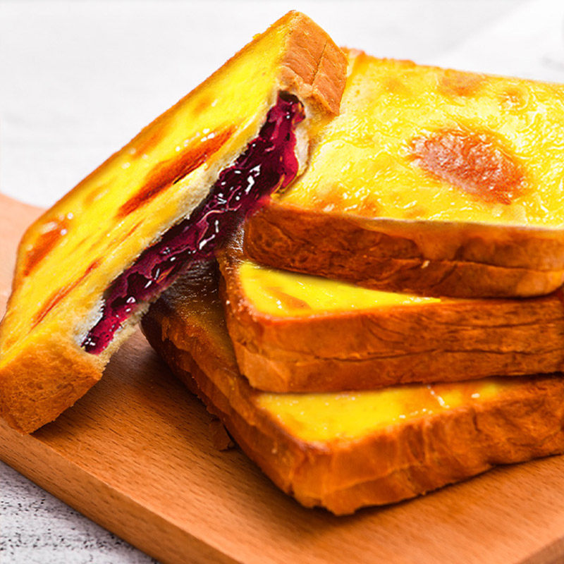 岩烧蓝莓乳酪吐司面包整箱早餐营养健康蛋糕网红西式糕点