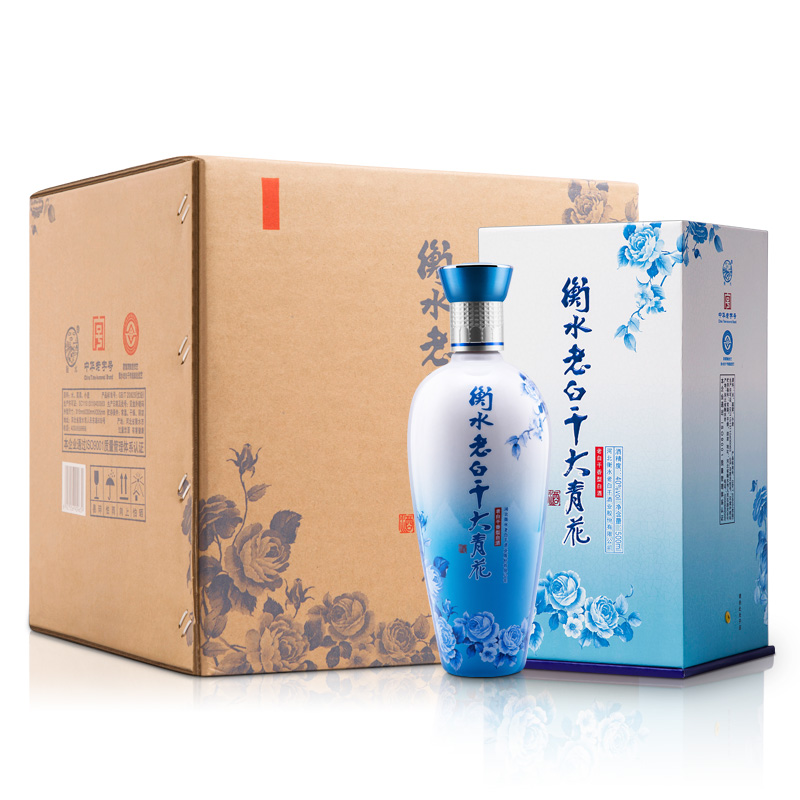 衡水老白干 白酒 大青花 老白干香型 40度 500ml*4瓶