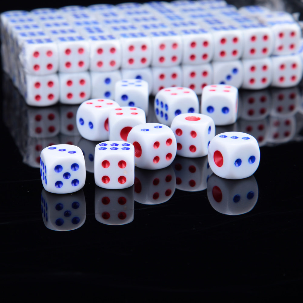 骰子14号圆角数字塑料酒吧ktv色子100粒1包酒盒