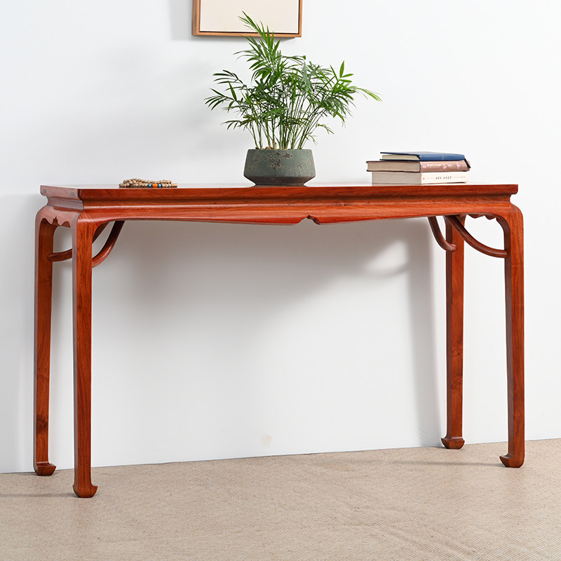 红木家具缅甸花梨木条条案中式仿古实木入户靠墙条案