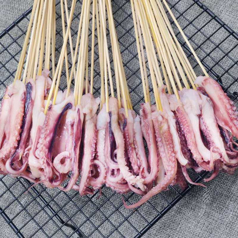 网红章鱼须小串脆口章鱼须鱿鱼须小串商用铁板烧烤油炸小吃2000串