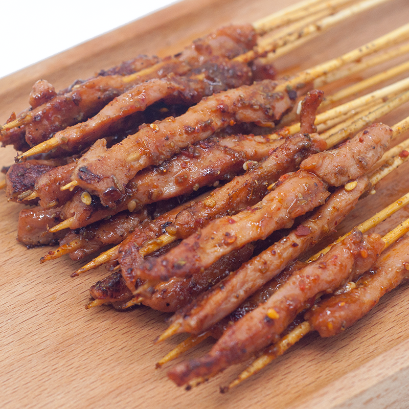 风味牛肉小串铁板油炸烧烤小串肉串商用夺命小串2000串箱包邮