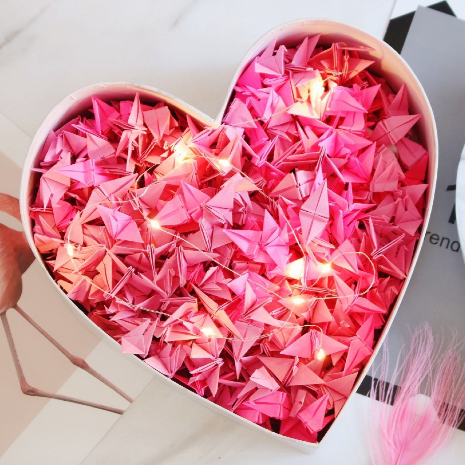 礼物千纸鹤折纸成品心形创意浪漫男友女友情人节幸运星