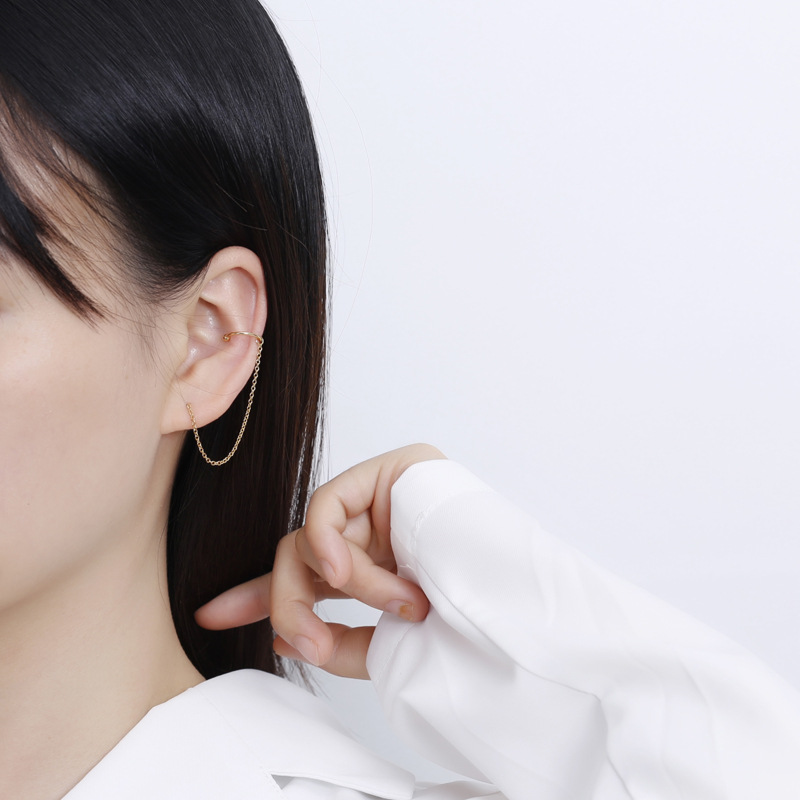 又见转角s925纯银长款百搭显脸瘦耳一款两戴耳环