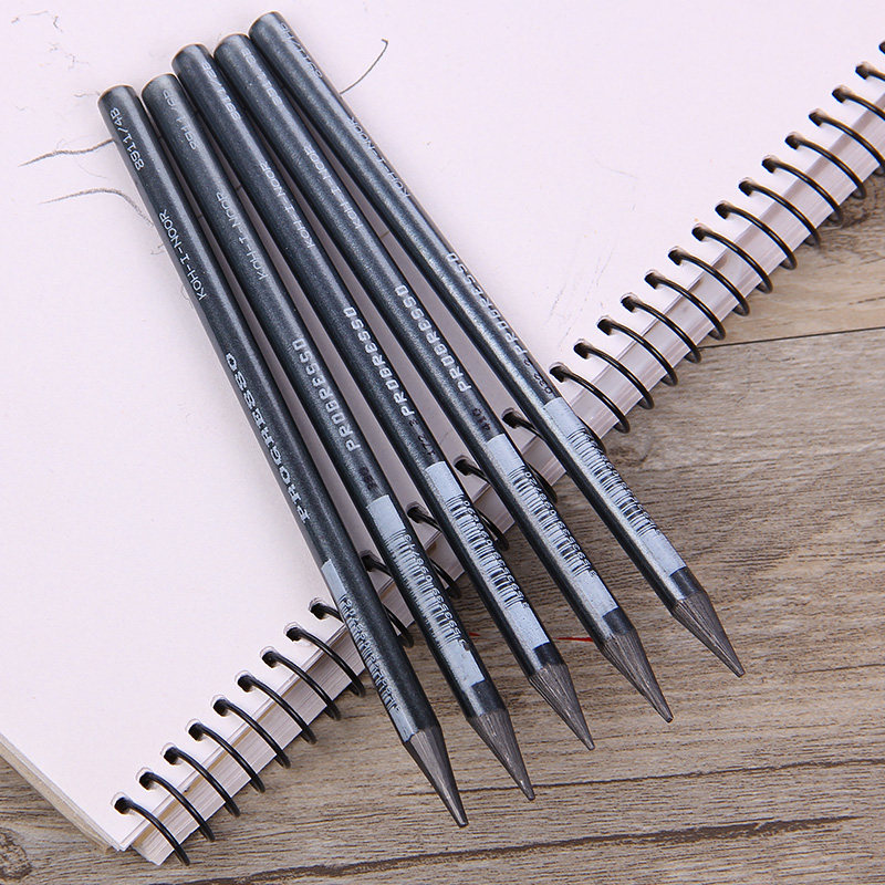 铅笔石墨捷克酷喜乐koh-i-noor素描无木全铅hb-8b铅笔