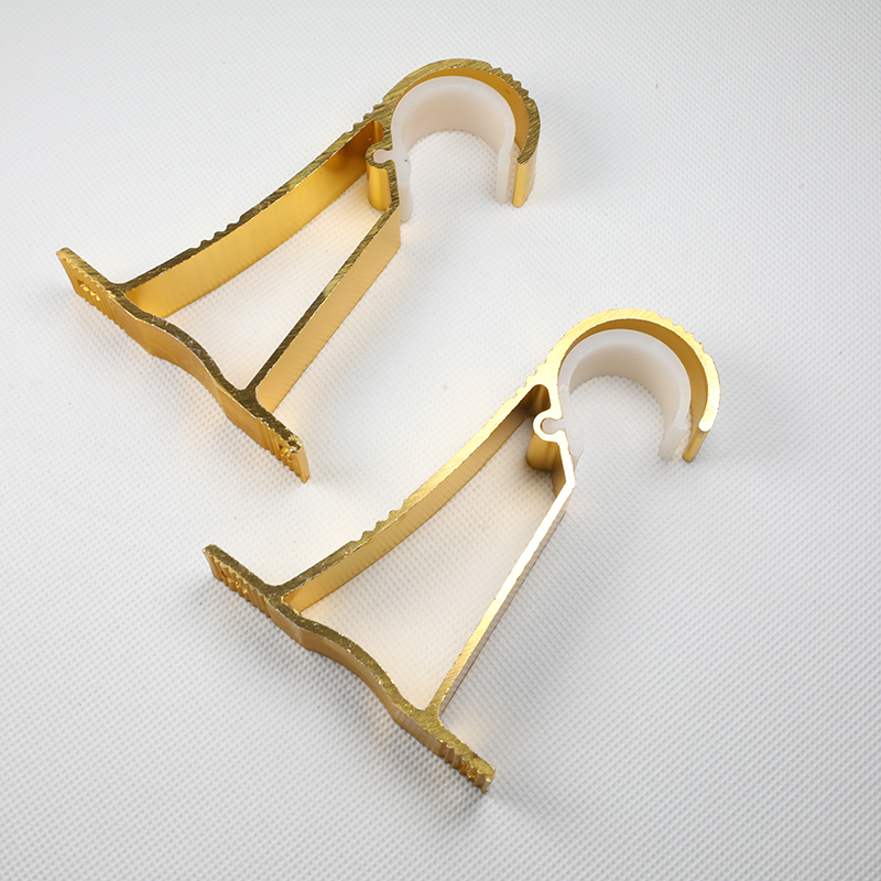 窗帘罗马杆子铝合金单双杆封口配件装饰挂钩打孔窗帘杆