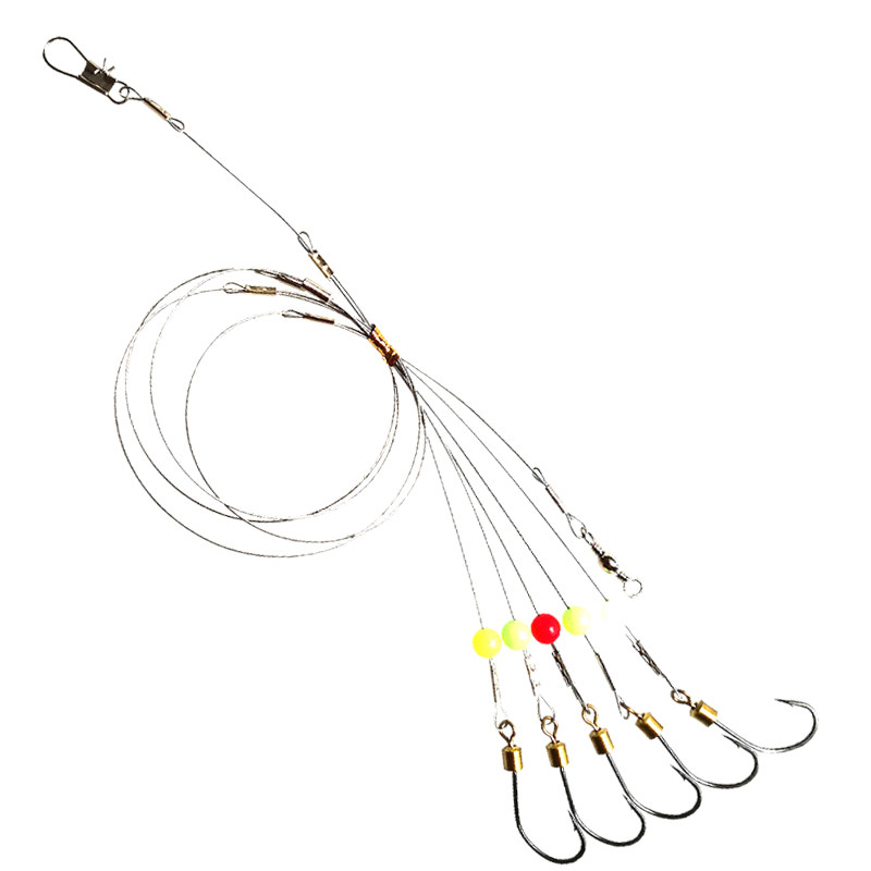 鱼钩吾胜倒刺丸世串钩钓组套装抛竿海竿阀爆炸钩带鱼钩