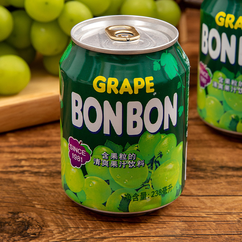 饮料韩国进口果粒果汁果肉海葡萄汁238mlx6包邮果味