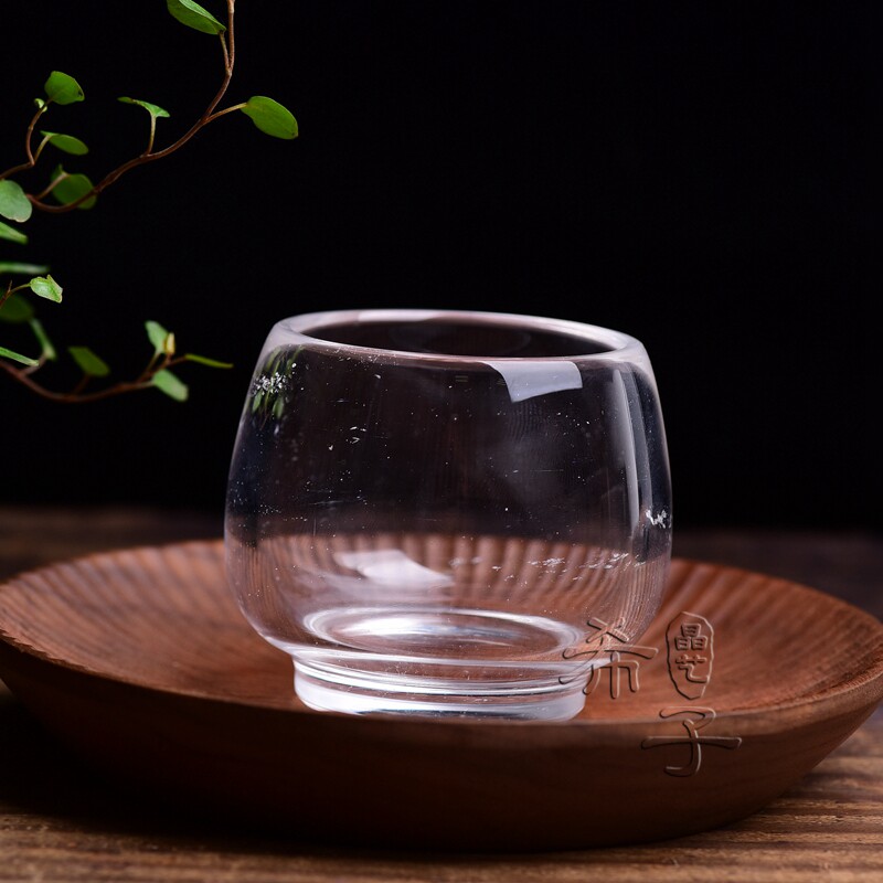 手工原石打磨天然水晶茶杯酒杯高档品茗杯功夫茶具酒具支持订做