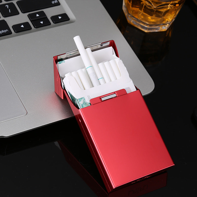 细烟盒细支超薄20支装铝合金男女士翻盖创意个性潮dyi定制烟盒