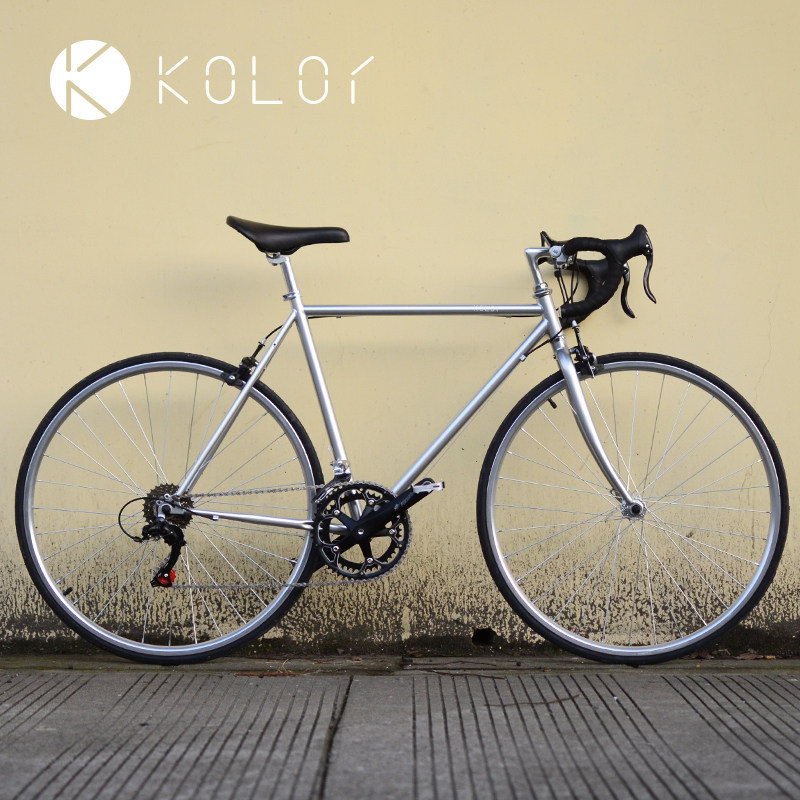 kolor卡勒单车钢架弯把公路自行车复古公路车14速手变赛车跑车