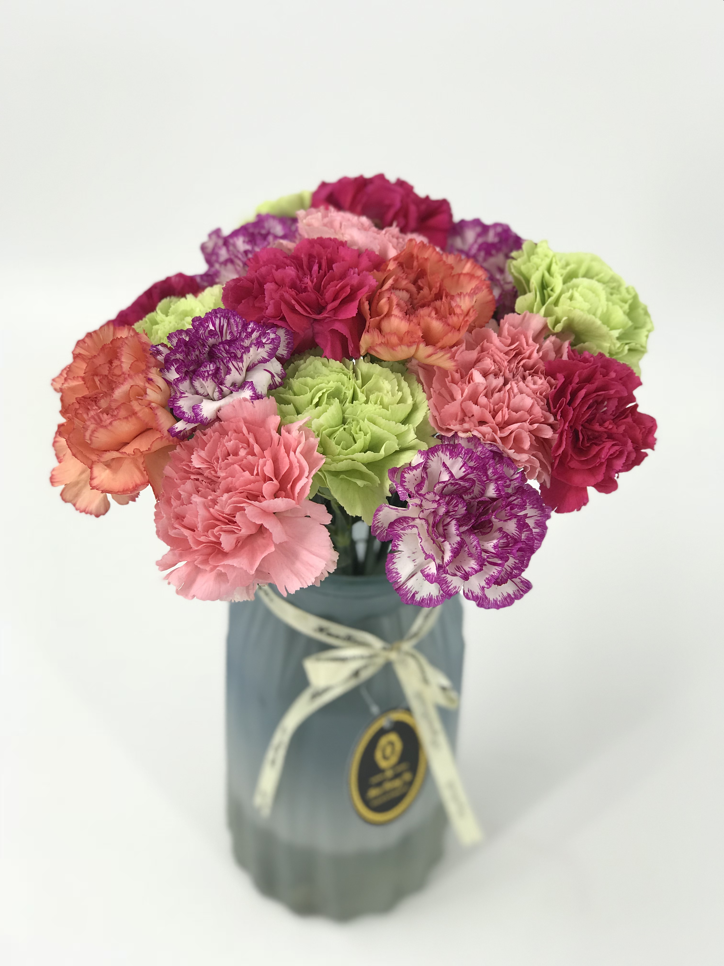 康乃馨花束20支水养鲜花直批云南南昆明基地直鲜花速递同城