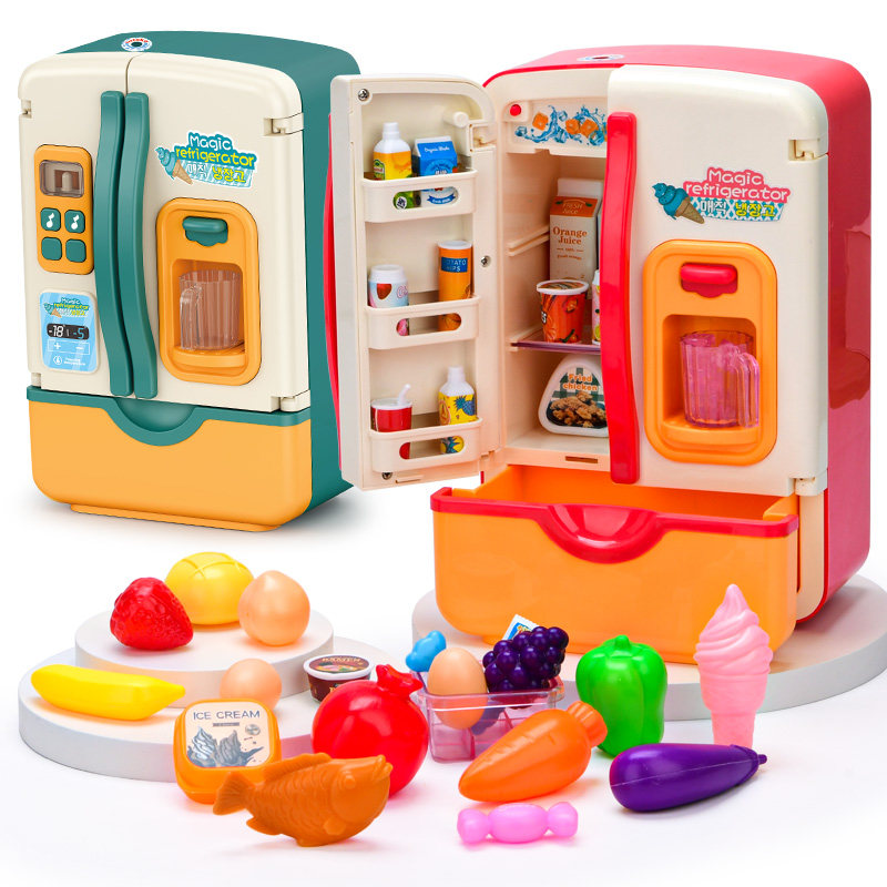 儿童过家家厨房仿真冰箱玩具大号开门电冰箱男孩女孩过家家玩具