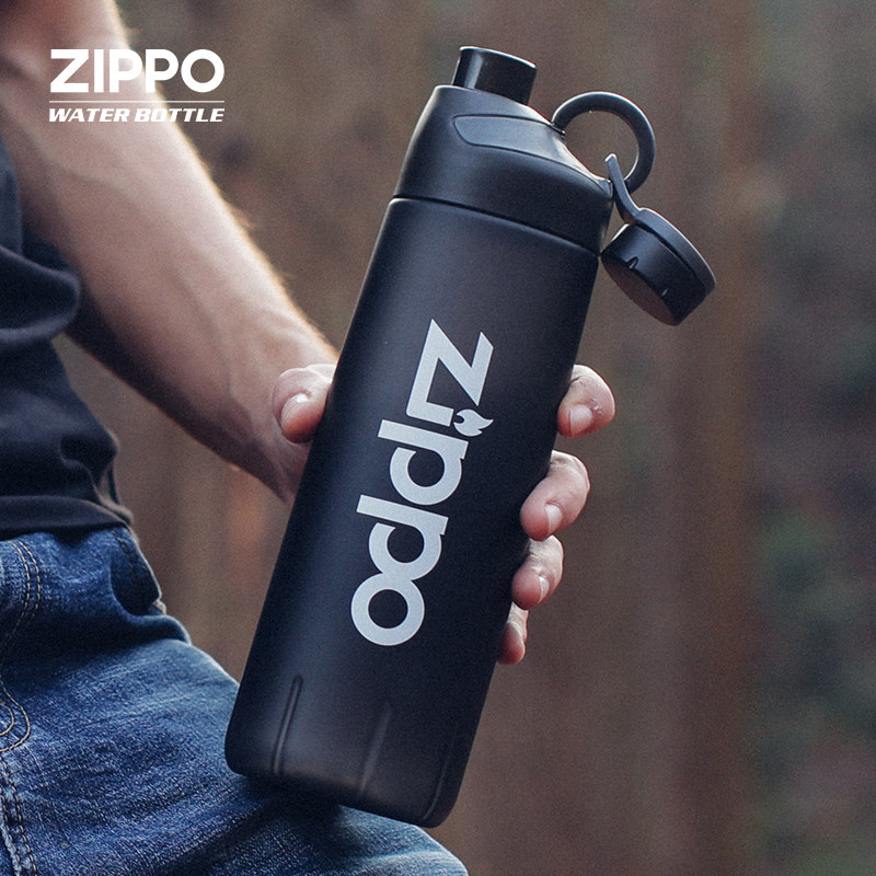 zippo大号户外水壶便携健身塑料防摔学生水瓶杯子运动水杯大容量