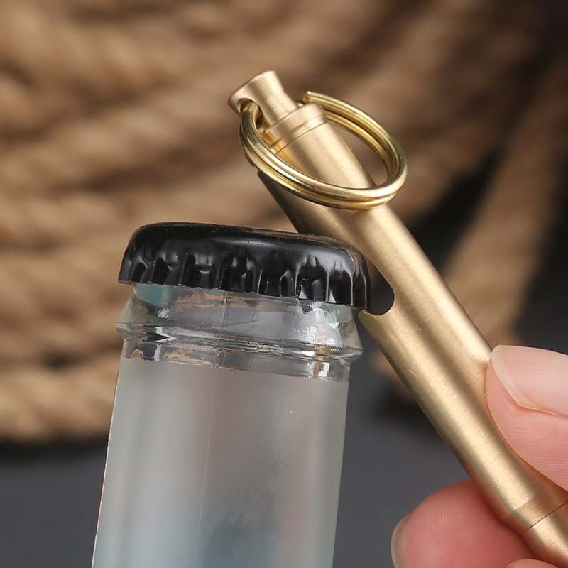 黄铜迷你折叠防身防狼破窗棍锥便捷隐藏拆装多功能组合工具