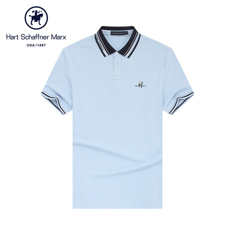 哈特马克斯hsm男士春夏短袖商务休闲吸湿透气t恤