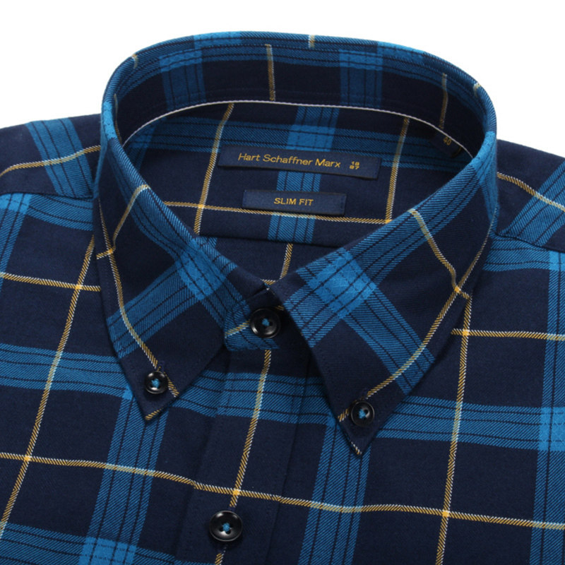 哈特马克斯hsm男士长袖衬衫商务休闲柔软透气衬衫