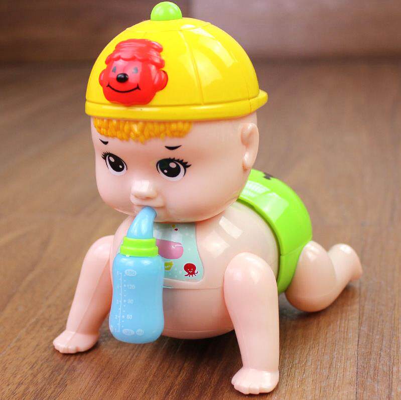 电动爬娃音乐发光趣味爬行娃娃宝宝幼儿学爬玩具