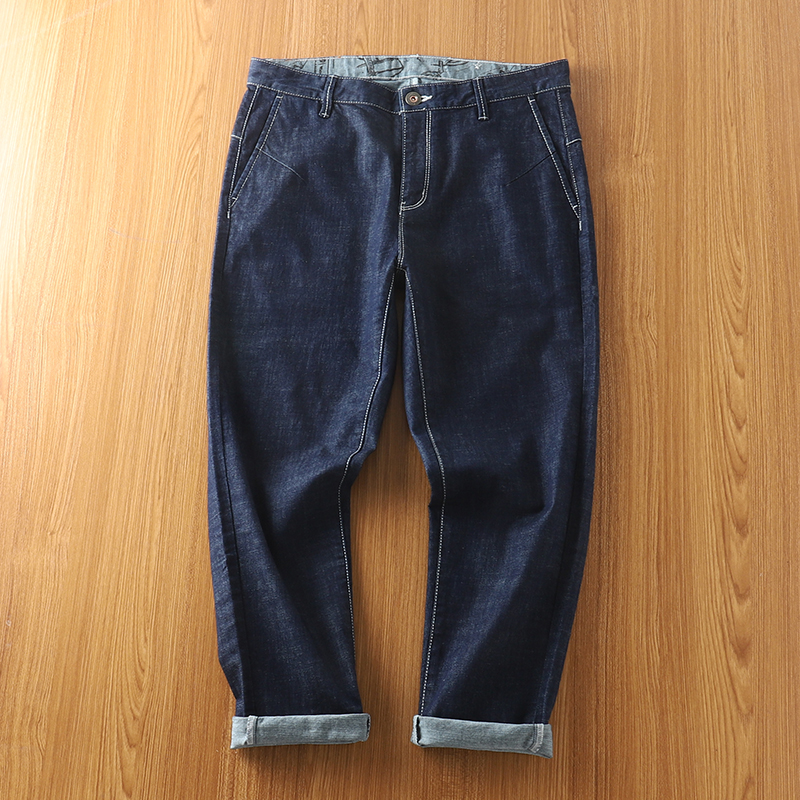 撤柜线下399 外贸男装剪标男士时尚水洗休闲百搭修身牛仔九分裤