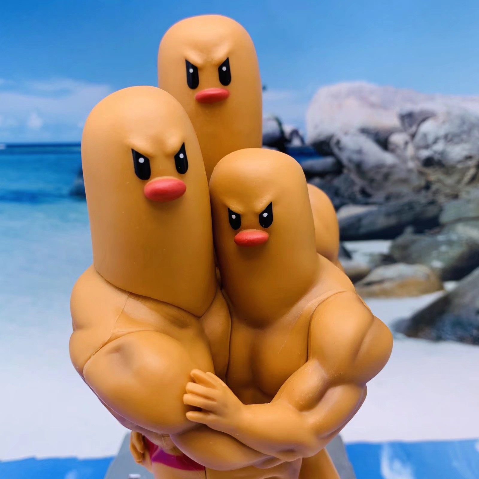 肌肉猛男gk地鼠三兄兄弟搞笑潮玩模型盒装手办