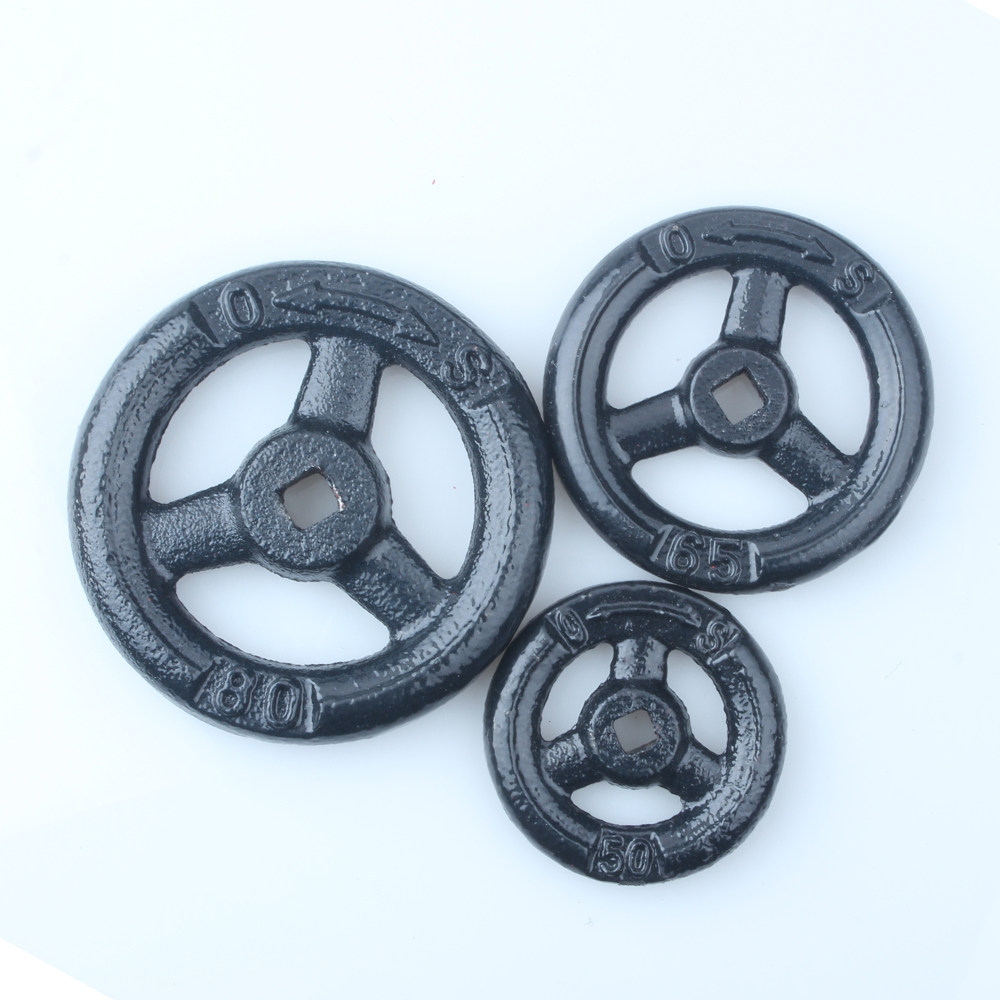 手轮平面实心铸铁方孔烤漆船用直径阀门手柄手轮