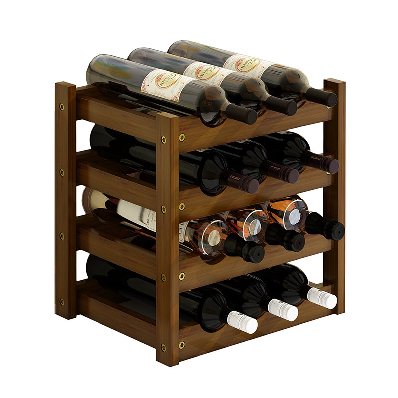 红酒架摆件酒瓶架酒柜格子架摆件葡萄酒架子红酒格小型置物架家用